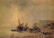 Richard Parkes Bonington, Boats on the Shore of Normandy